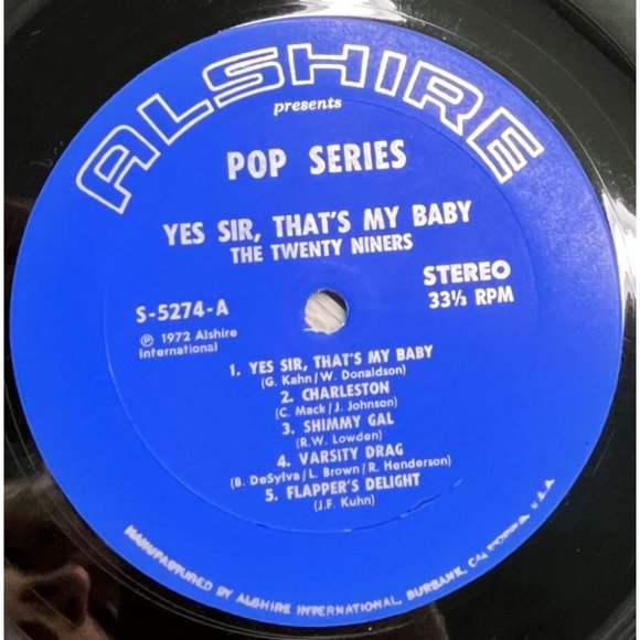 Yes Sir That's My Baby with the Twenty-Niners Vinyl LP Alshire Pop 1972 - Picture 3 of 6
